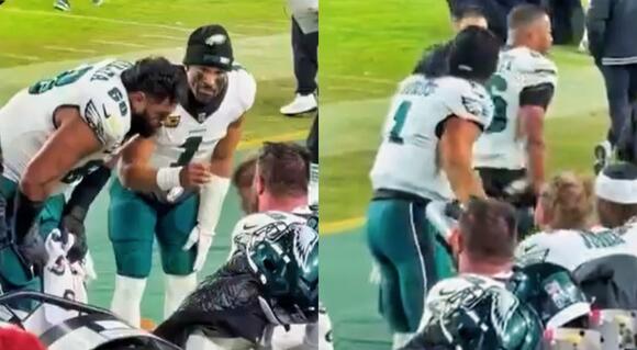 Angry Interaction On Eagles Sideline Involving Jalen Hurts & Saquon Barkley Is Going Viral Across Social Media [VIDEO] - NewsBreak