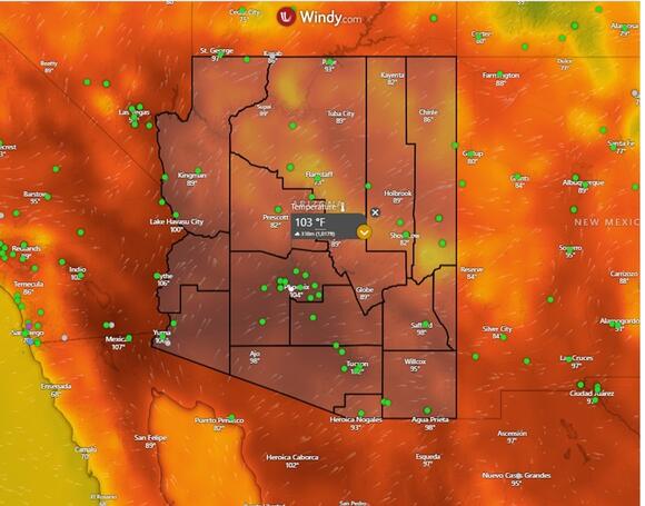 Hot Spicy Temperatures Return for Arizona, Ushering in Monsoon ...