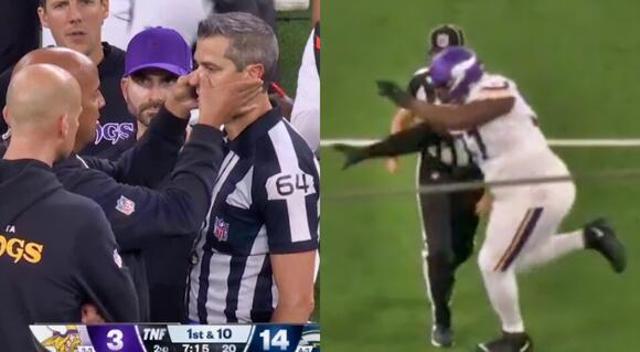 Holy S**t Vikings Player Wrecks Ref in the Face During Thursday Night  Football [VIDEO] - NewsBreak