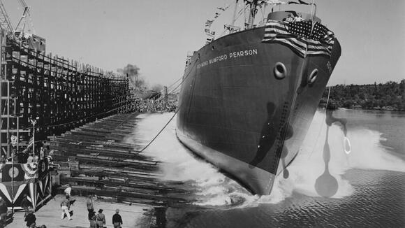 The Liberty ship Robert E. Peary was assembled in less than five days ...