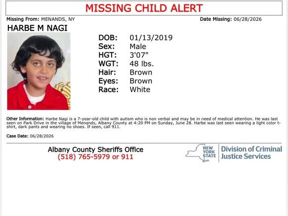 Boy with Autism Missing Overnight; Search Continues in Albany County ...