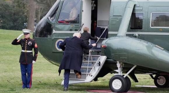 Donald Trump Caught Stumbling Up Marine One Steps In New Video Amid Growing Health Concerns - NewsBreak