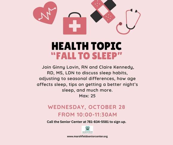 Struggling to Sleep? Marshfield Event Offers Tips for Better Rest ...