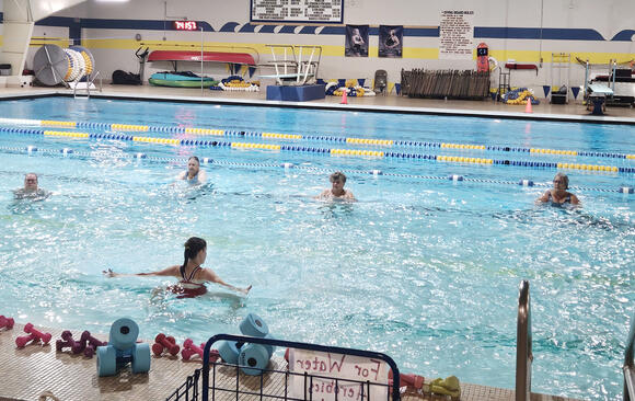 Seniors benefit from community pool's aqua aerobics classes