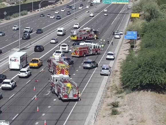 Three critically hurt after multi-car crash on Loop 202 near 24th ...