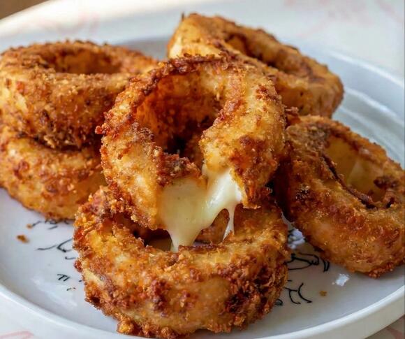 Onion Rings Were Already Good—Then Somebody Stuffed Mozzarella Between ...