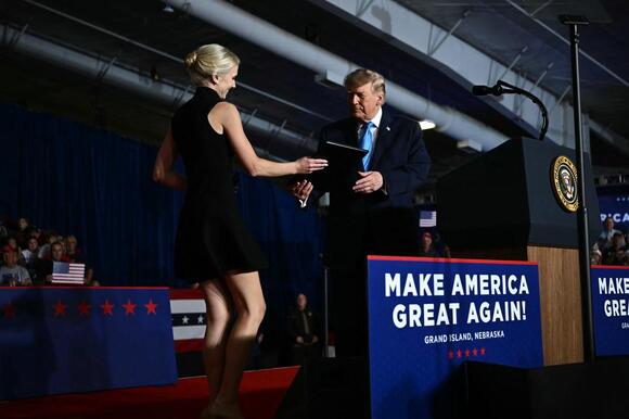 Trump, 80, Caught Red-Handed Leering at ‘Perfect’ Natalie Harp, 35 ...