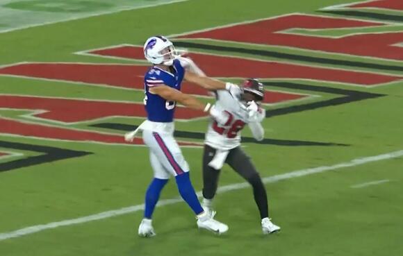 Shilo Sanders waived by Buccaneers after getting ejected for throwing punch at Bills player - NewsBreak