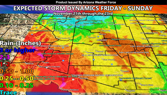 Storm System out of Southern California to hit Arizona Between Friday ...