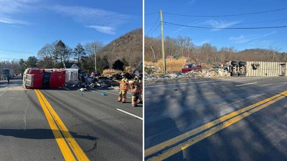 Route 17 Reopens After Truck Rollover Spills Debris, Causes Injuries In ...