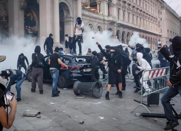A weekend of urban unrest in Italy, with Confcommercio Milano estimating damages in excess of $700,000