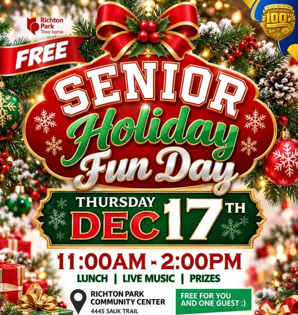 📅 Free Senior Holiday Fun Day on Dec 17 in Richton Park - NewsBreak