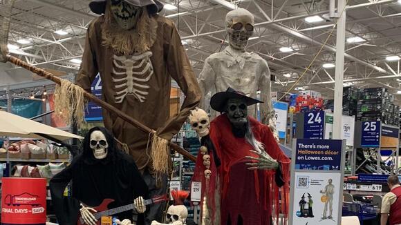 Early Summer Shoppers Beware: Giant Halloween Decorations Flying ...