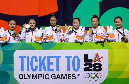 Gymnastics-China hand US women first world team loss since 2010