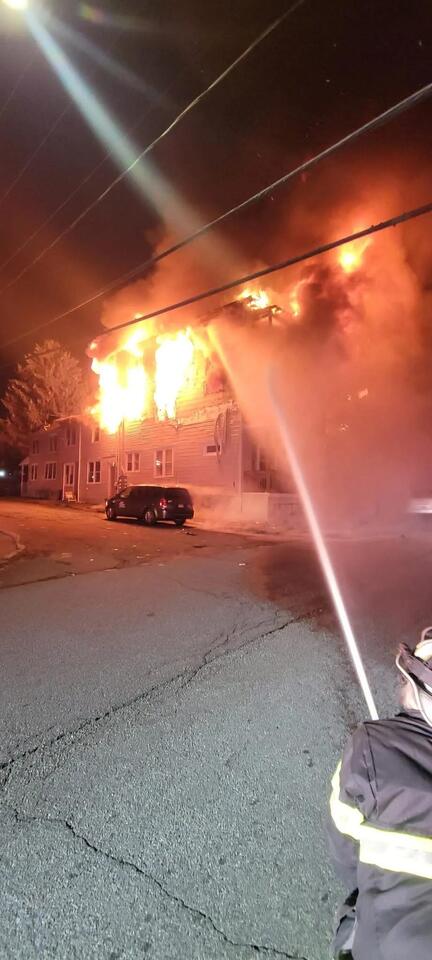 Three hospitalized, nine displaced after apartment fire spreads to home ...