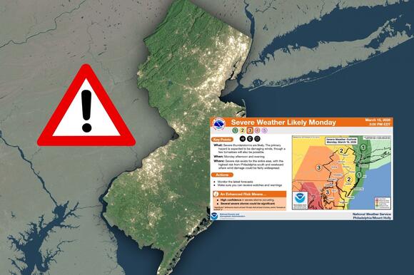 Tornadoes possible in New Jersey on Monday - NewsBreak