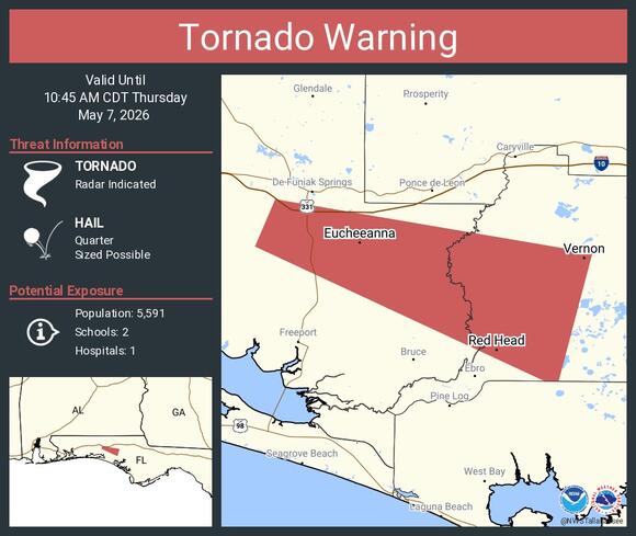 Tornado Warning for Vernon and nearby areas - NewsBreak