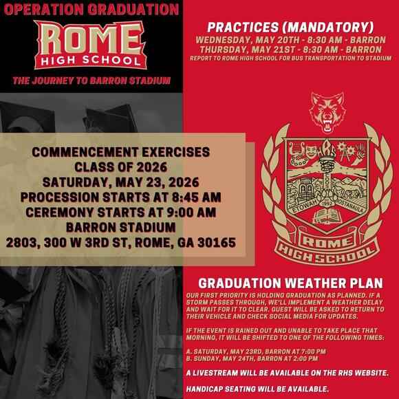 Rome High School Graduation Set for May 23 - NewsBreak