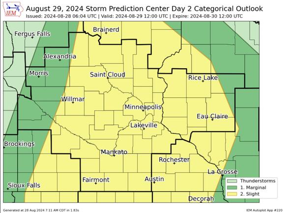 Another round of severe storms could hit the Twin Cities on Thursday
