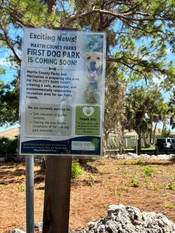 Palm City Dog Park at Justin Wilson Memorial Park Targeted for December ...