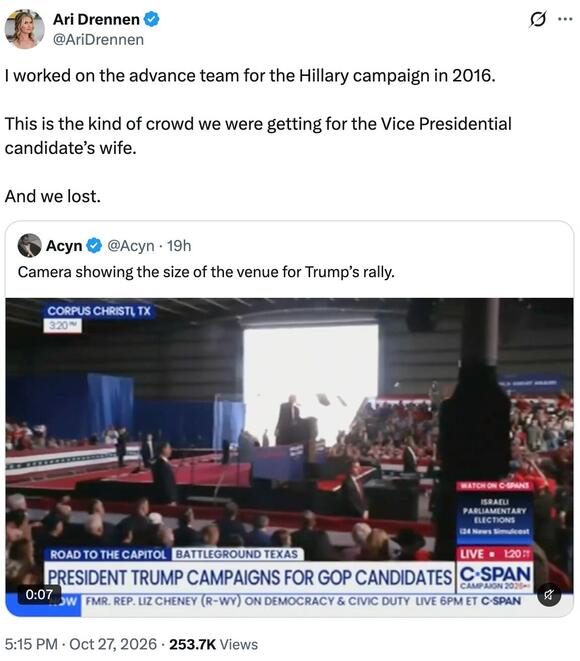 Camera Pan Spurs Criticism of Trump Rally Crowd Size in Texas - NewsBreak