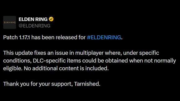 Elden Ring Update Today Fixes DLC Item Glitch – Full Patch Notes ...