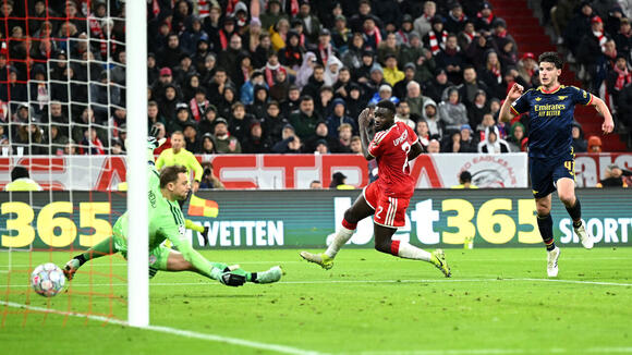 Late Rice goal helps Arsenal secure draw at Bayern Munich