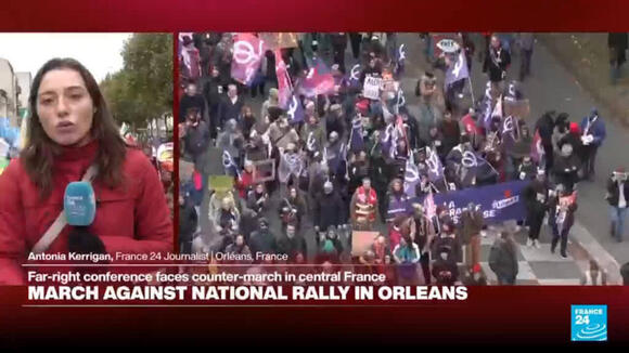 France: March against National Rally in Orleans