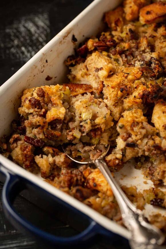 Two Unique Dressing Recipes Sweet Cornbread and Savory Italian Sausage!