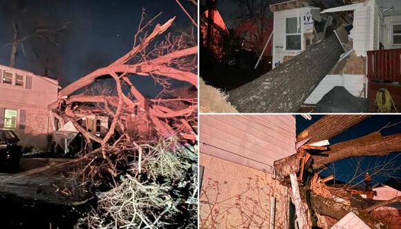 Family Displaced After Tree Falls On 2-Story Montgomery County Home