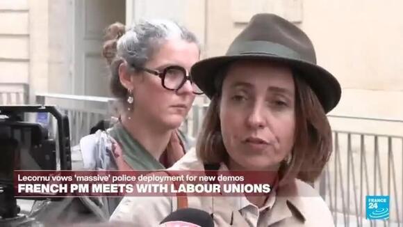 REPLAY: French union leaders urge strikes after meeting with PM Lecornu