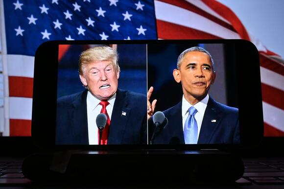 Obama hits Trump on renovations ten days before Election Day