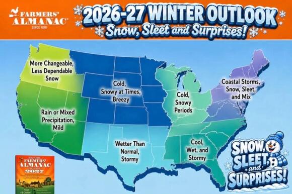 Farmers Almanac Tags South Dakota's 2026-27 Winter As Cold, Snowy, And ...