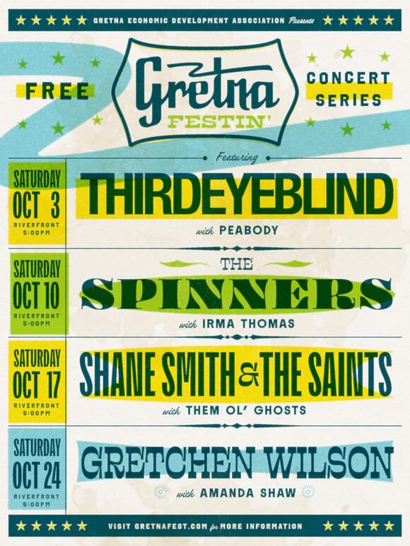 Free October concert series at Gretna Riverfront - NewsBreak
