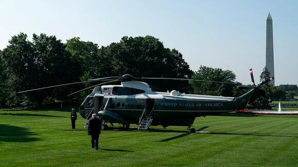 Man arrested for allegedly pointing laser at Marine One helicopter carrying President Trump near White House