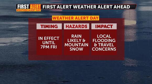 First Alert Weather Alert for Heavy Rain & Mountain Snow - NewsBreak