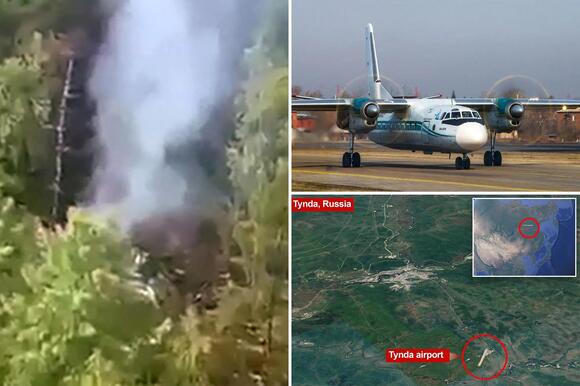 Russian plane crashes in Russia's far east, nearly 50 people — including 5  children — on board feared dead - NewsBreak