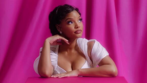 halle bailey sheer dress Modern elegance takes center stage as Halle Bailey @hallebailey dazzles in  #Chromatics collection. This gown highlights her figure with striking  shoulder details, an open back, and sheer sequin