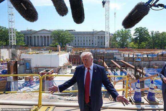 Trump building 'great drone empire' on top of ballroom roof - NewsBreak