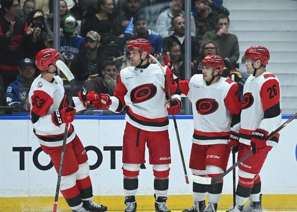 Hurricanes Rout Canucks 6-3 to Complete Regular Season Sweep