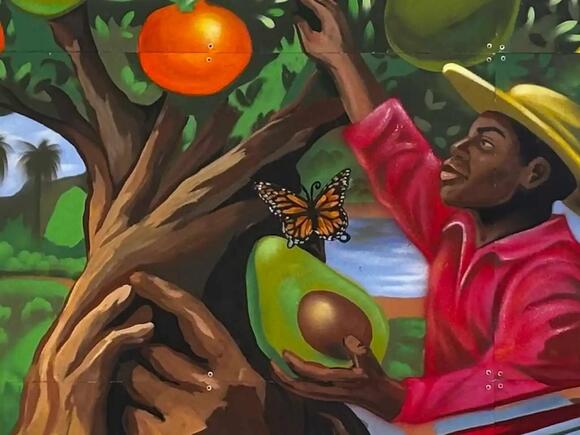 New mural celebrates labor, multicultural community around MacArthur ...