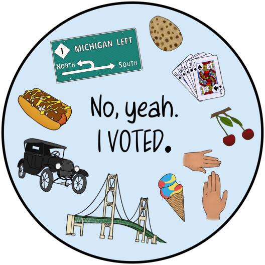Here are the Michigan 'I Voted' stickers you'll find at the polls ...