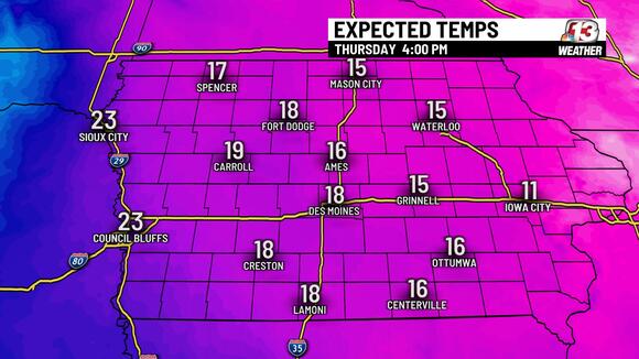 Bitter cold continues today followed by more central Iowa snow chances ...