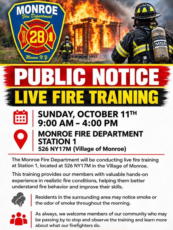 Live fire training at Monroe Fire Station 1 - NewsBreak