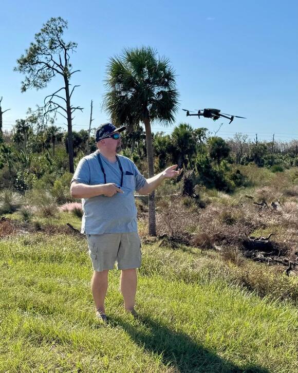 Sea water inundated Lemon Creek Wildflower Preserve