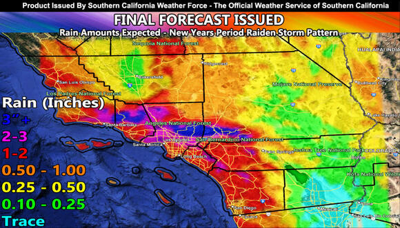 Storm to hit Southern California New Years Eve and New Years Day Within ...