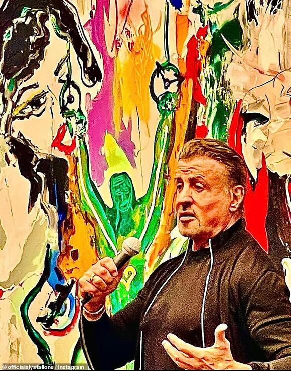 Sylvester Stallone sells original painting for nearly $500K at charity ...