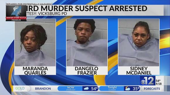 Third suspect arrested in Vicksburg homicide case - NewsBreak
