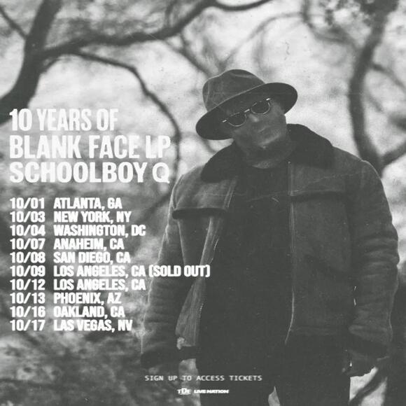 ScHoolboy Q Announces Fall 2026 U.S. Tour Dates - NewsBreak