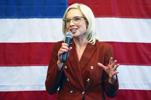 GOP Senate hopeful Ashley Hinson balances standing by Trump and standing up to him in Iowa